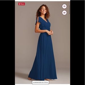 David’s bridal flutter sleeve bridesmaid dress